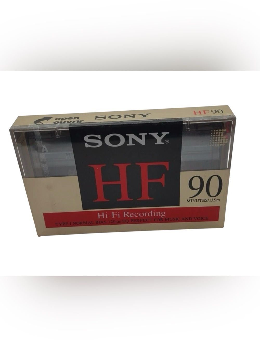 Sony HF 90 Blank Audio Cassette Tapes High Fidelity Normal Bias SEALED Lot of 2